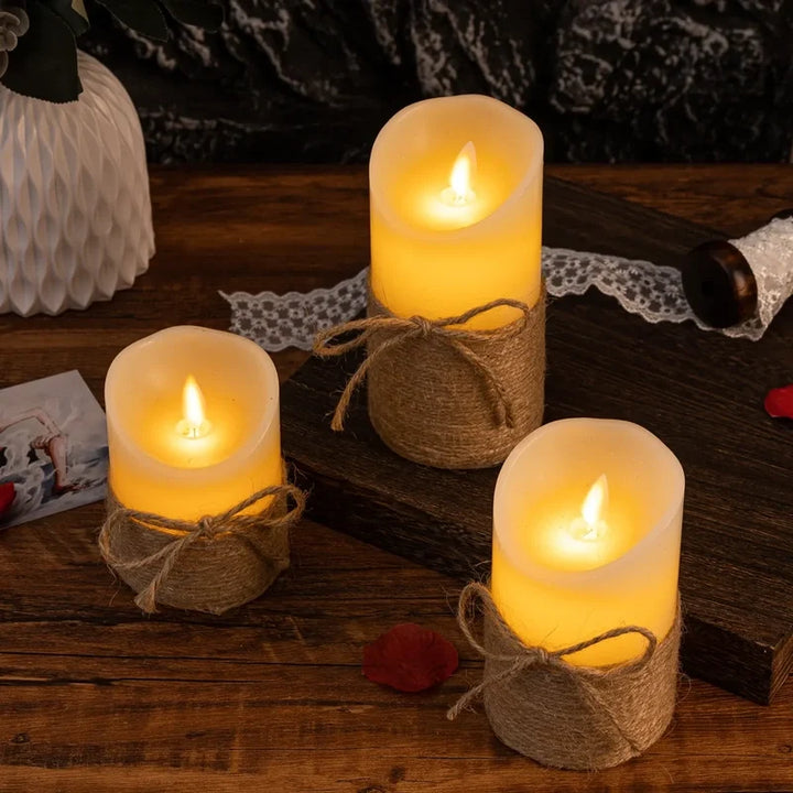 Flameless LED Block Candles