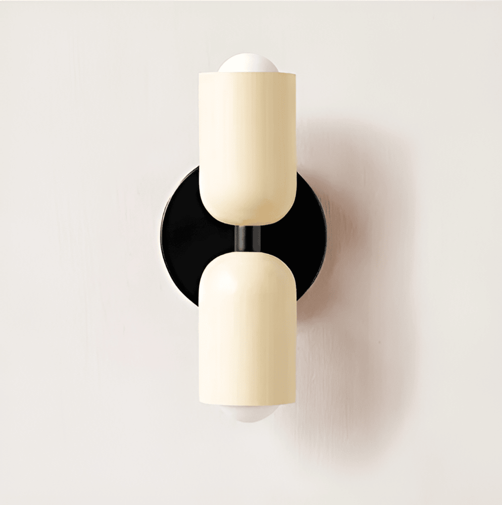 Double-Sided Capsule Wall Light With Round Backplate