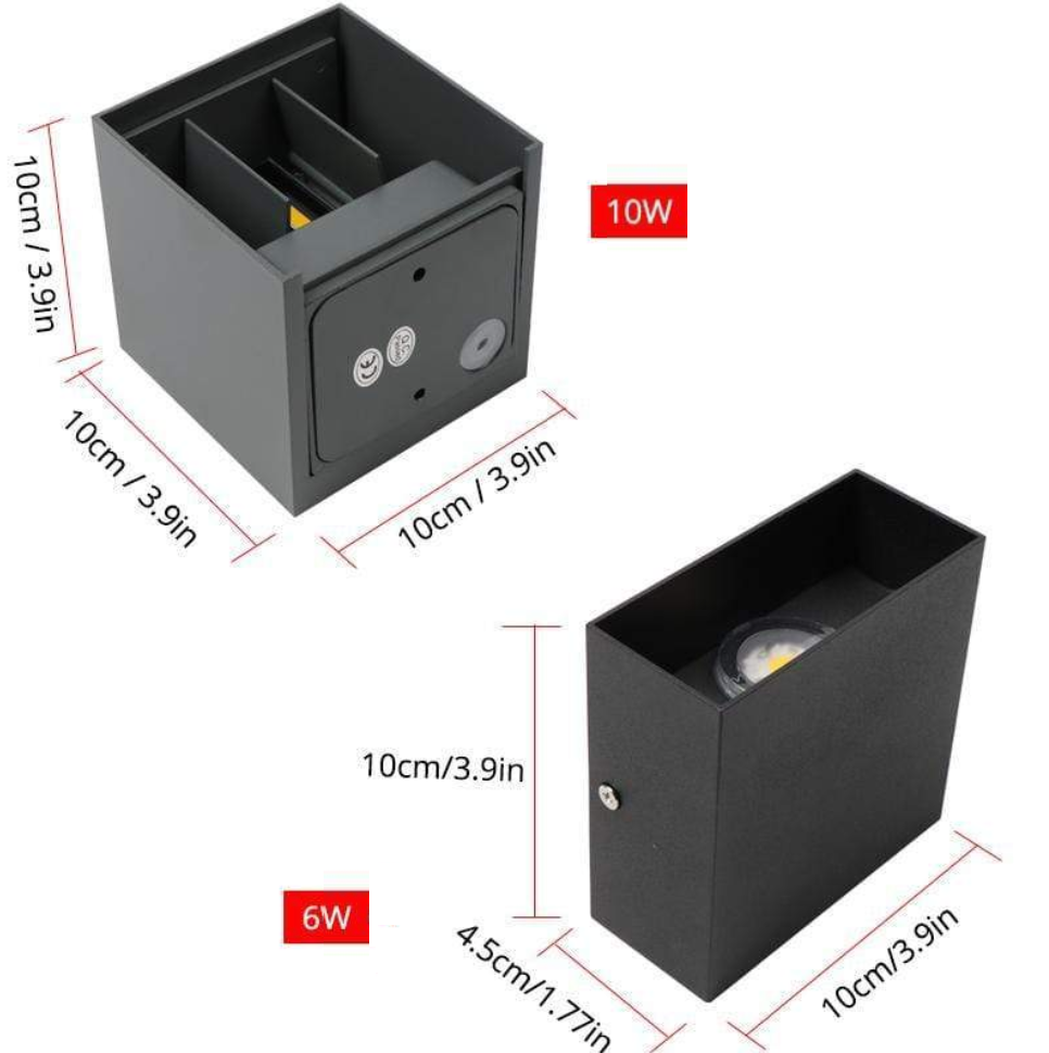 Nexu Modern Adjustable Square Outdoor Wall Lamp LED