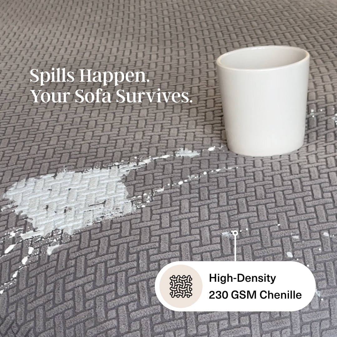 Stretch Sofa Cushion Cover | Classic Jacquard, 11 Colours