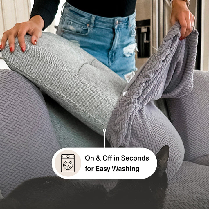 Stretch Sofa Cushion Cover | Classic Jacquard, 11 Colours