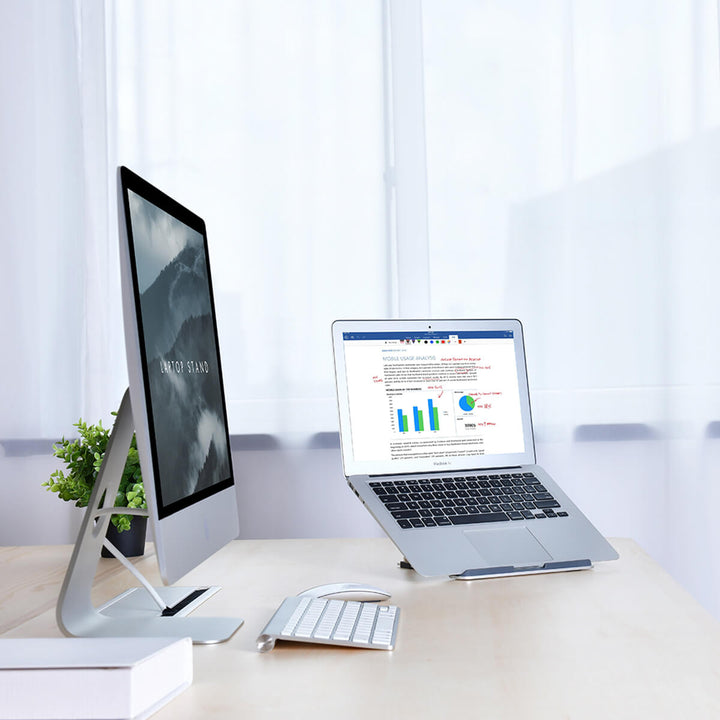 Foldable Aluminium Laptop Stand | Adjustable, Silver or Black