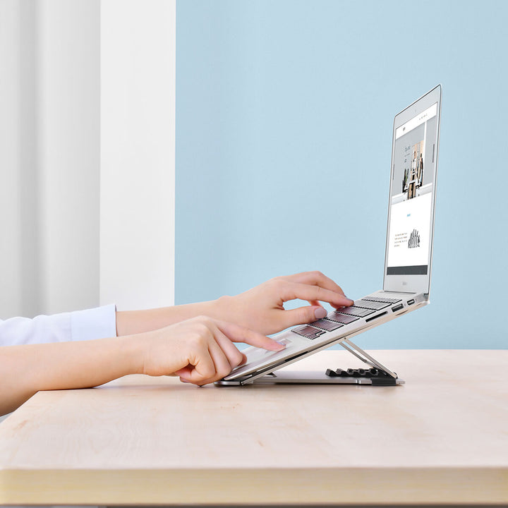 Foldable Aluminium Laptop Stand | Adjustable, Silver or Black
