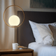 Oval Hoop Glass Globe Pendant Light | Brushed Gold or Black