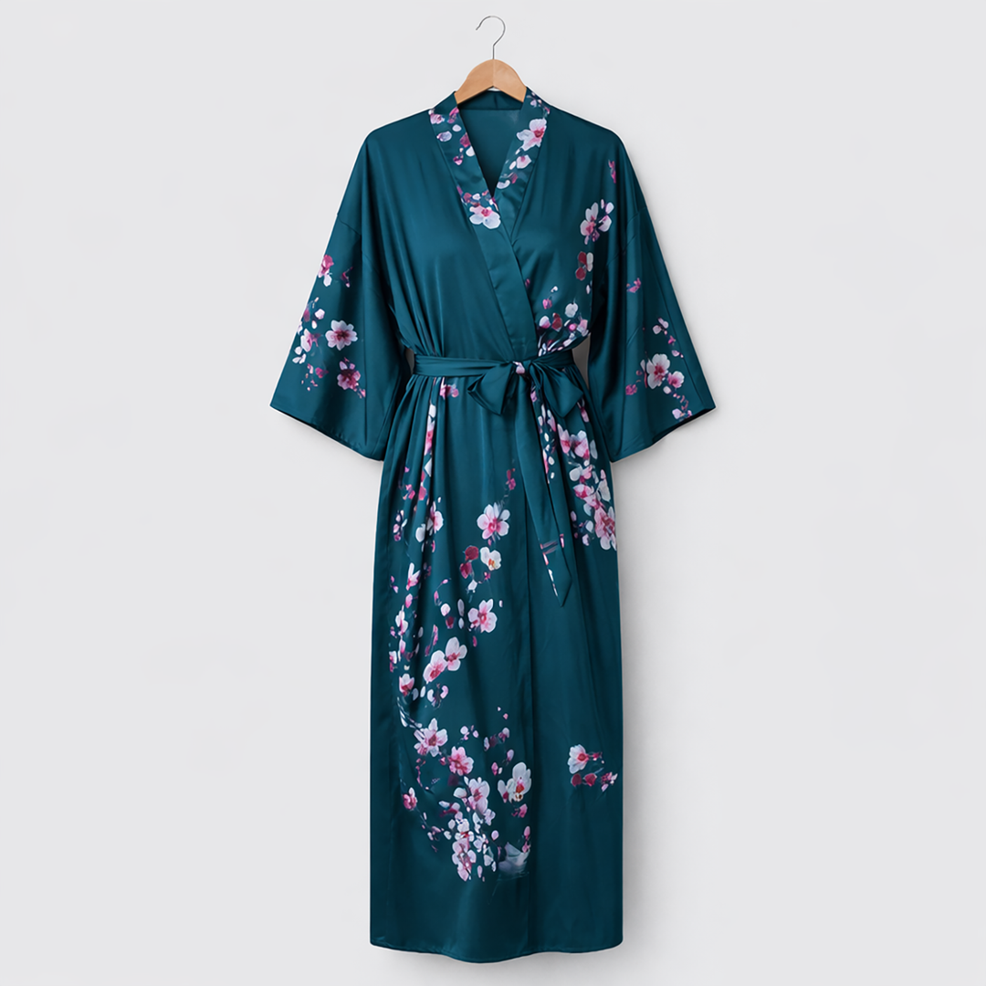 Women Satin Kimono Robe image 5