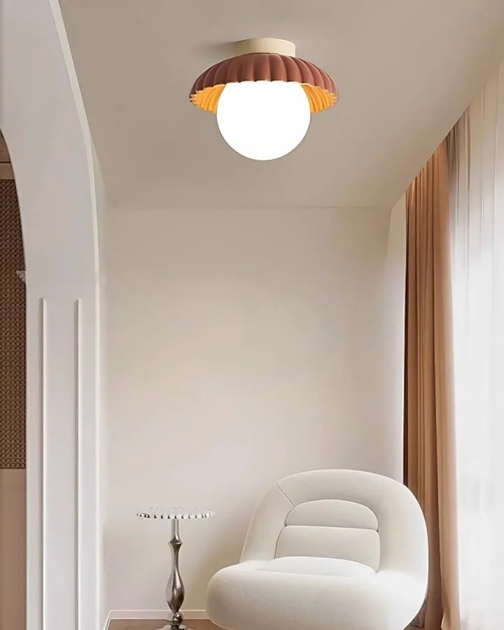 Juno Alien Cream Glass Ceiling Light