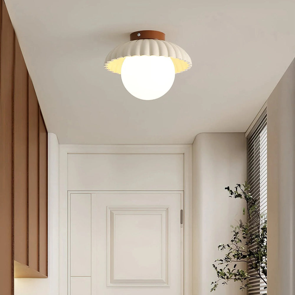 Juno Alien Cream Glass Ceiling Light
