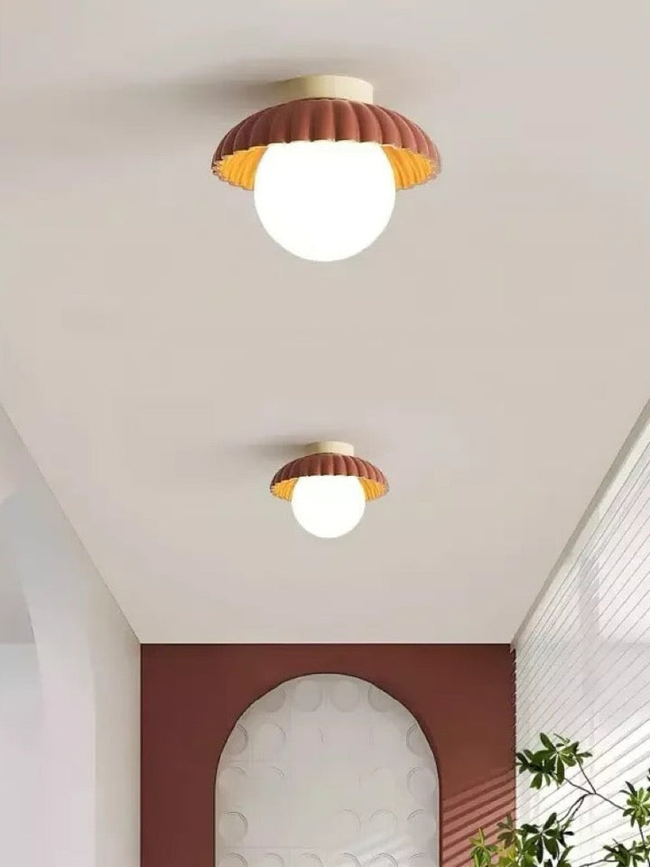 Juno Alien Cream Glass Ceiling Light