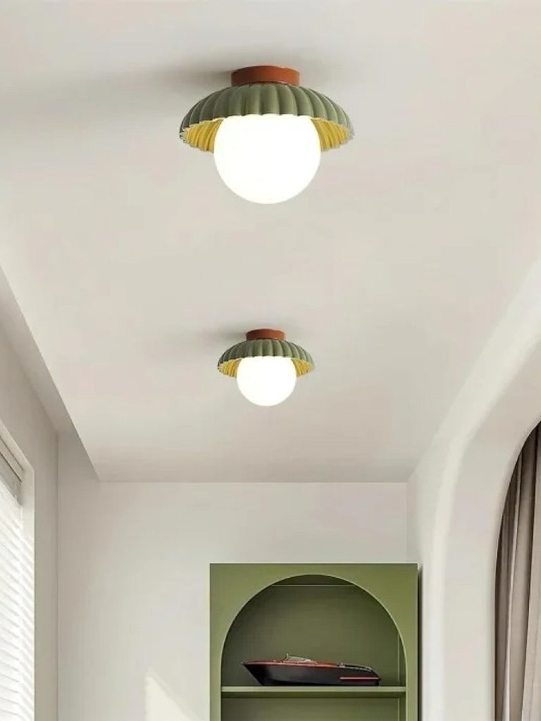 Juno Alien Cream Glass Ceiling Light