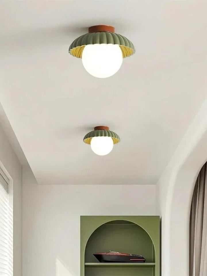Juno Alien Cream Glass Ceiling Light