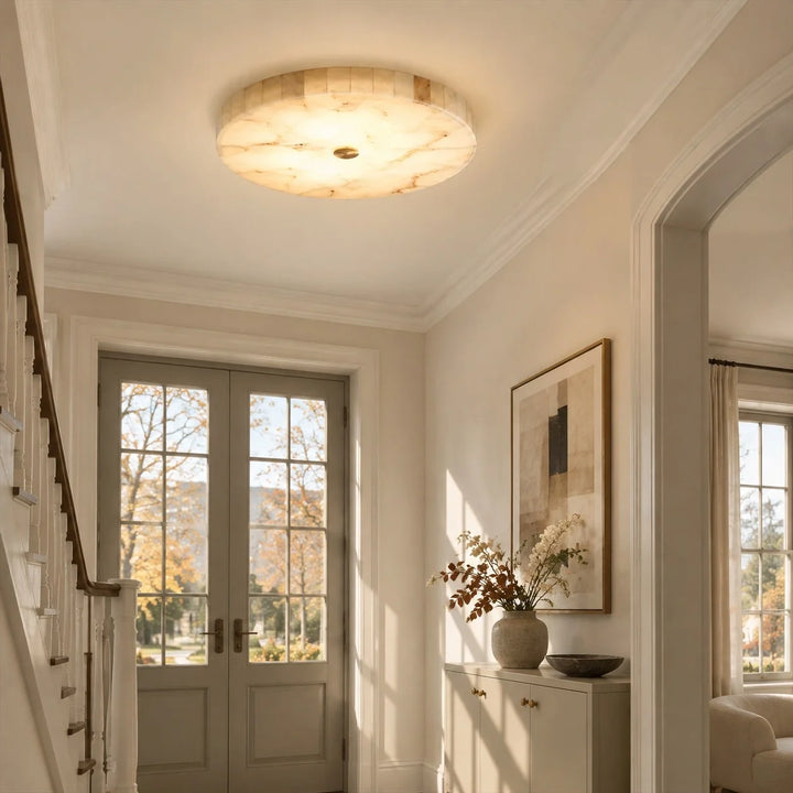Kelly Modern Round Alabaster Ceiling Light