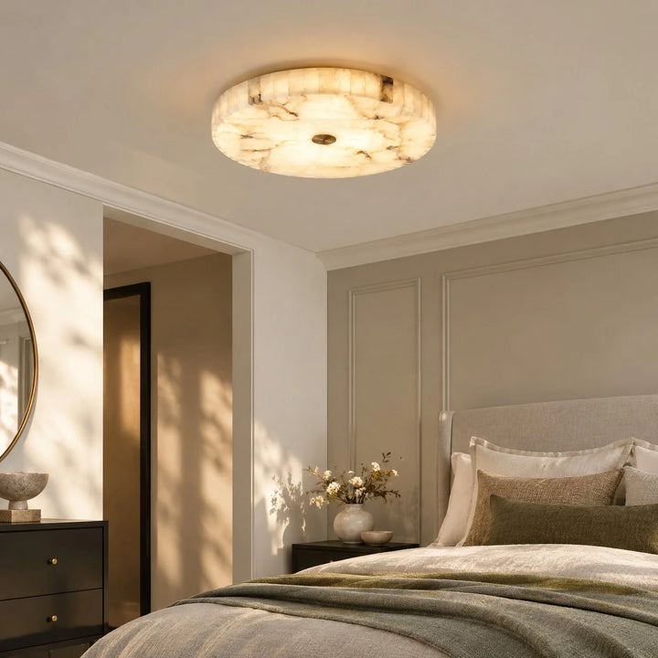 Kelly Modern Round Alabaster Ceiling Light