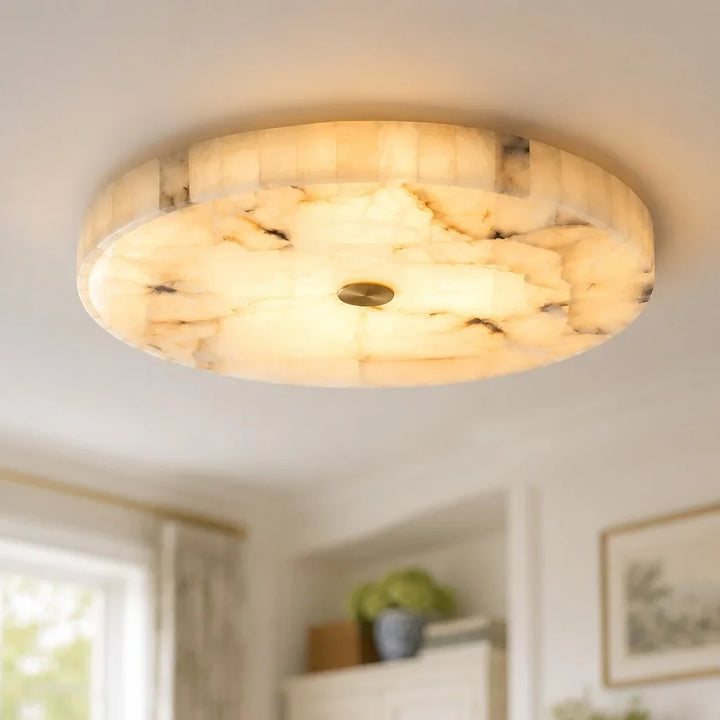 Kelly Modern Round Alabaster Ceiling Light