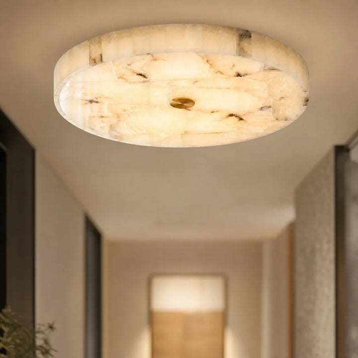 Kelly Modern Round Alabaster Ceiling Light