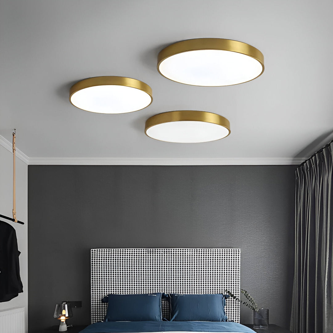 Low-Profile Round LED Ceiling Light With Minimal Frame