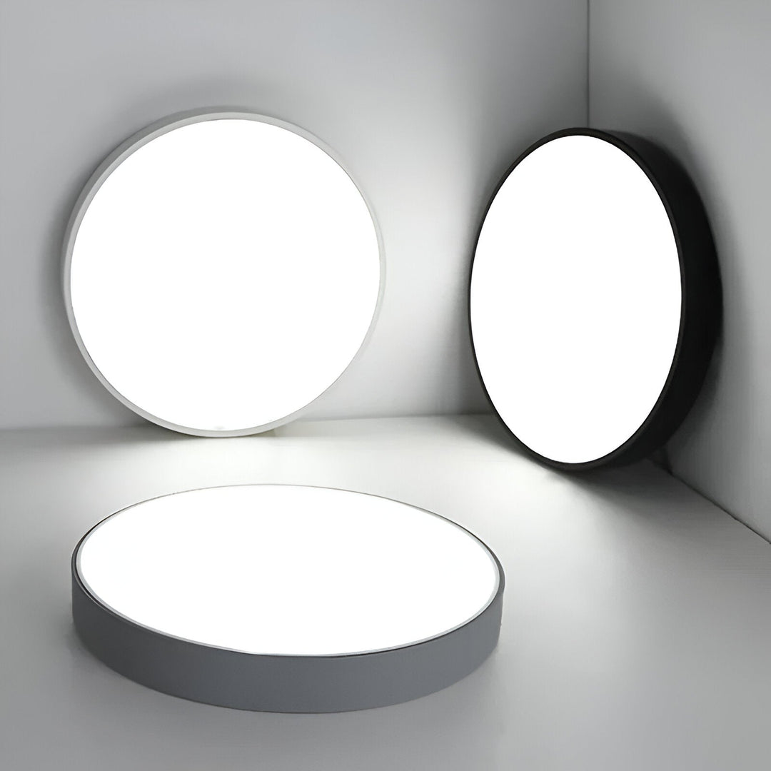 Low-Profile Round LED Ceiling Light With Minimal Frame