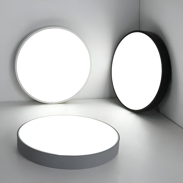 Low-Profile Round LED Ceiling Light With Minimal Frame