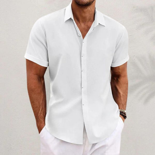 Men's Short-Sleeve Button-Through Summer Shirt – image 5