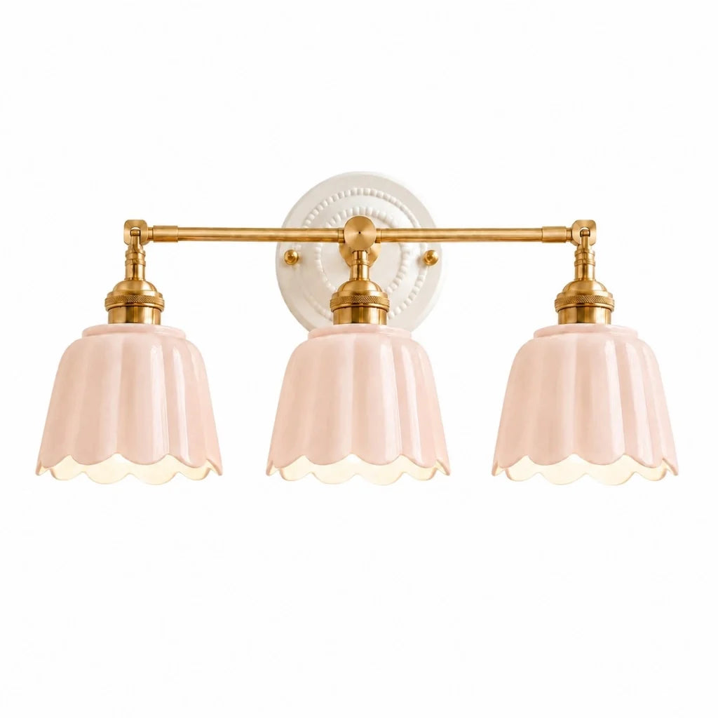 Lior Vintage Flower Ceramic Wall Sconce