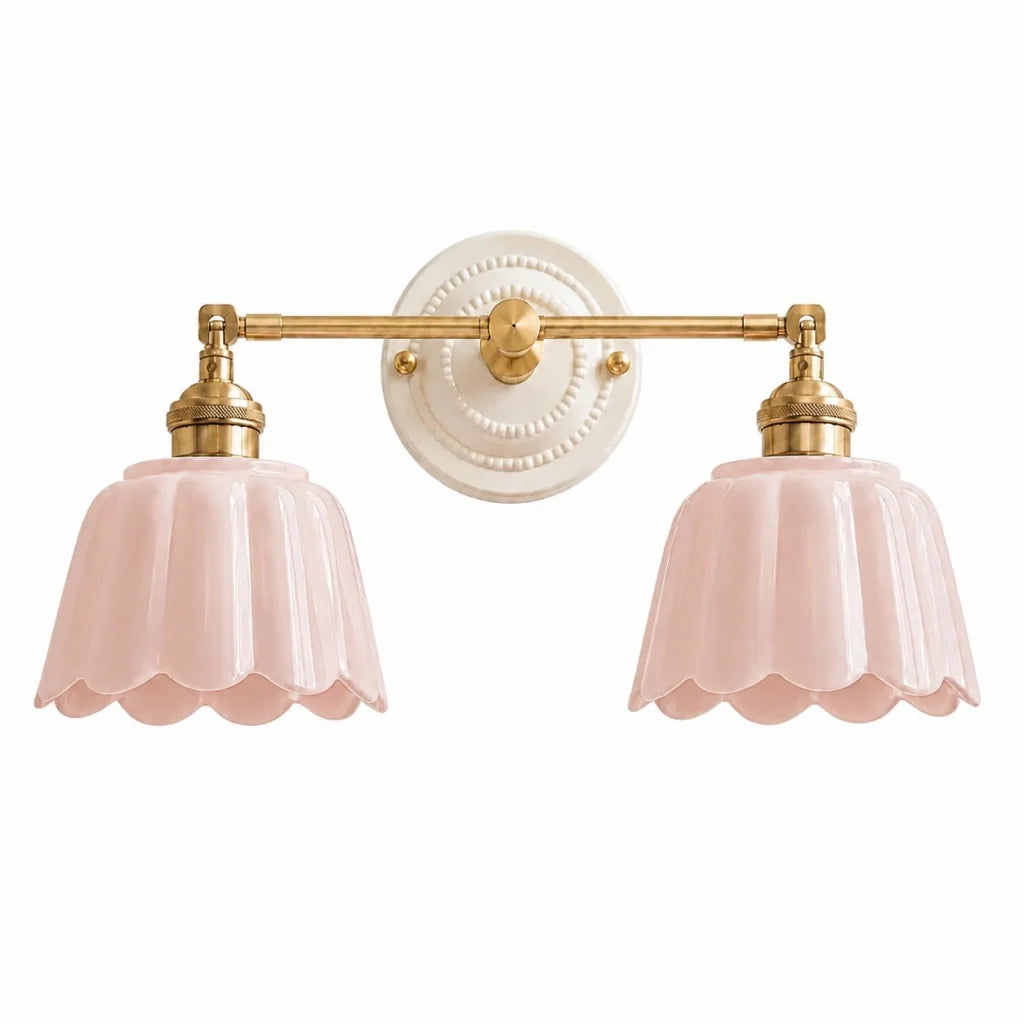 Lior Vintage Flower Ceramic Wall Sconce