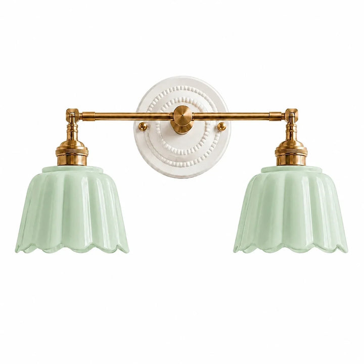 Lior Vintage Flower Ceramic Wall Sconce