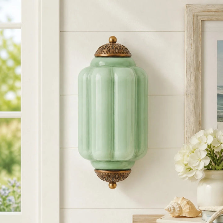 Lumi Vintage Antique Milk Glass Flush Eloise Sconce
