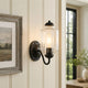 Lumi Vintage Milk Glass Oiled Brass Eloise Sconce