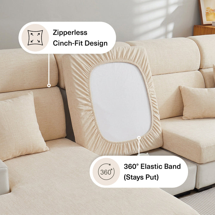 Thick Sofa Cushion Cover | Plush Chenille, 15 Colours