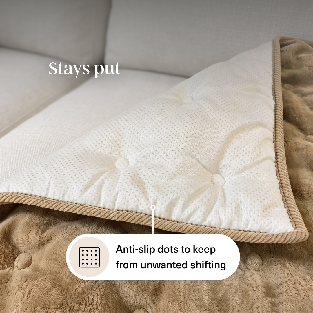 Quilted Chenille Sofa Seat Mat | Non-Slip, 2- or 3-Seater