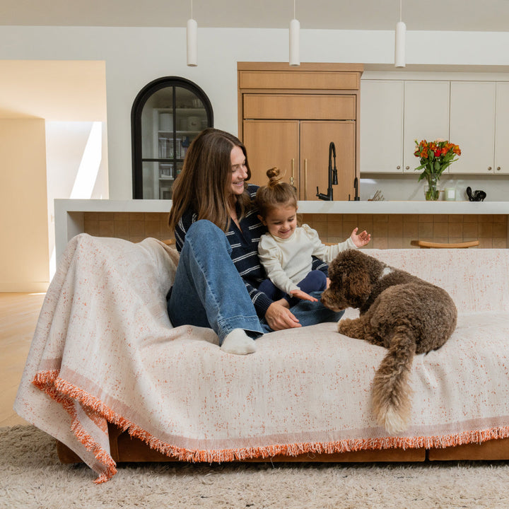Speckled Chenille Sofa Throw | Large, 180 cm Wide, 4 Colours