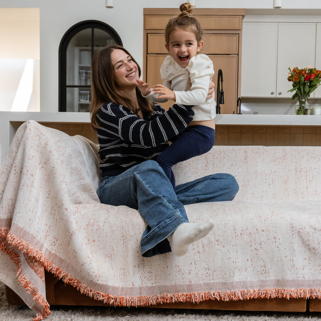 Speckled Chenille Sofa Throw | Large, 180 cm Wide, 4 Colours