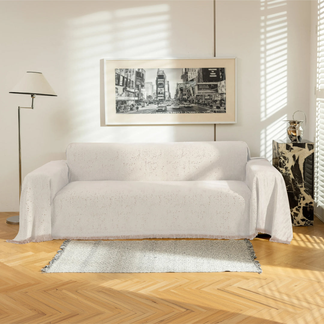 Speckled Chenille Sofa Throw | Large, 180 cm Wide, 4 Colours