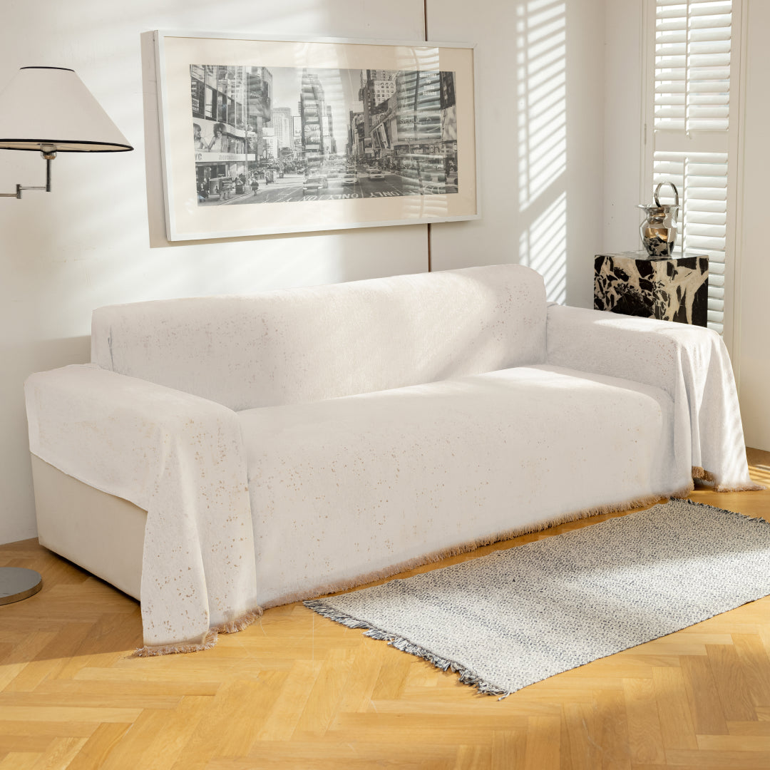Speckled Chenille Sofa Throw | Large, 180 cm Wide, 4 Colours