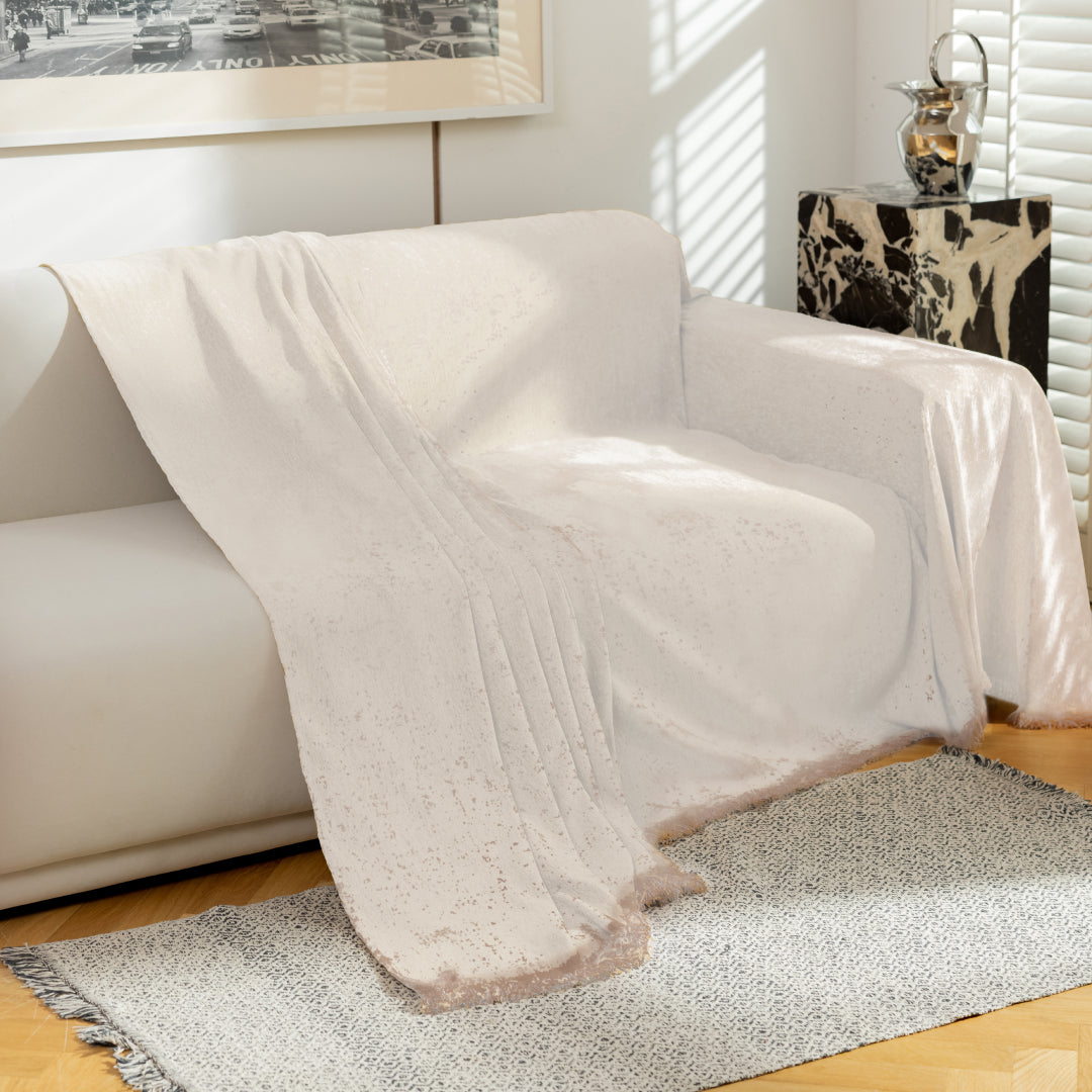 Speckled Chenille Sofa Throw | Large, 180 cm Wide, 4 Colours