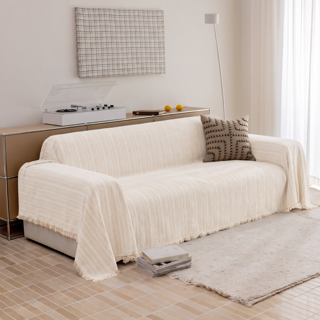Herringbone Sofa Throw | Large, 180 cm Wide, 4 Colours