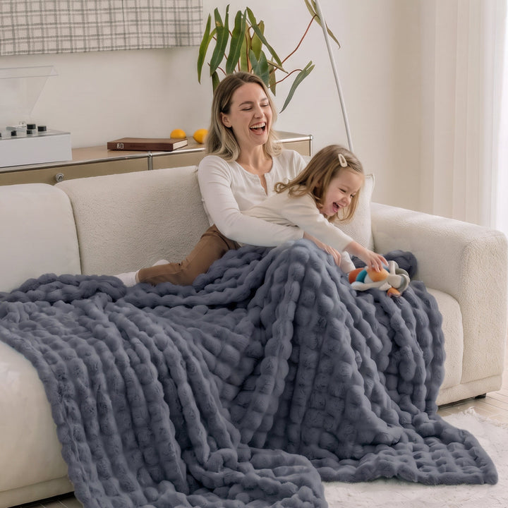 Faux Fur Bubble Sofa Throw | Large, 180 cm Wide, 6 Colours