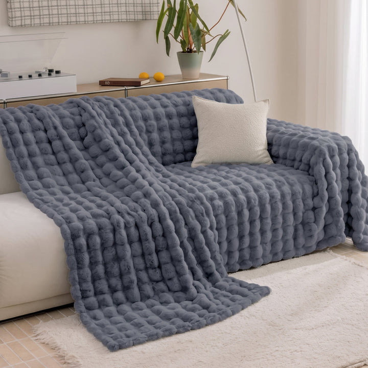 Faux Fur Bubble Sofa Throw | Large, 180 cm Wide, 6 Colours