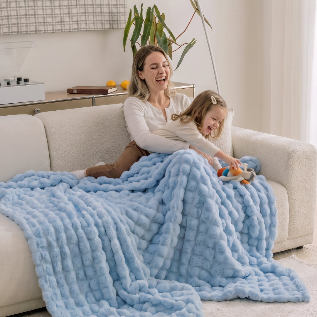 Faux Fur Bubble Sofa Throw | Large, 180 cm Wide, 6 Colours