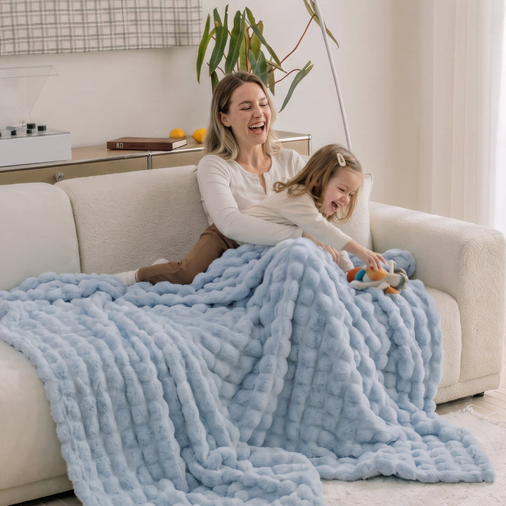 Faux Fur Bubble Sofa Throw | Large, 180 cm Wide, 6 Colours