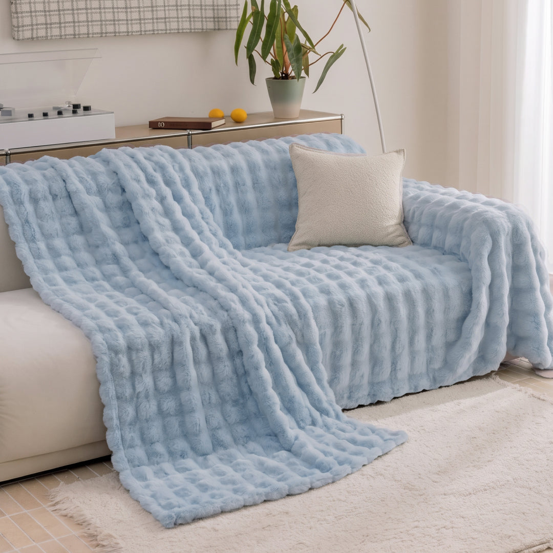 Faux Fur Bubble Sofa Throw | Large, 180 cm Wide, 6 Colours