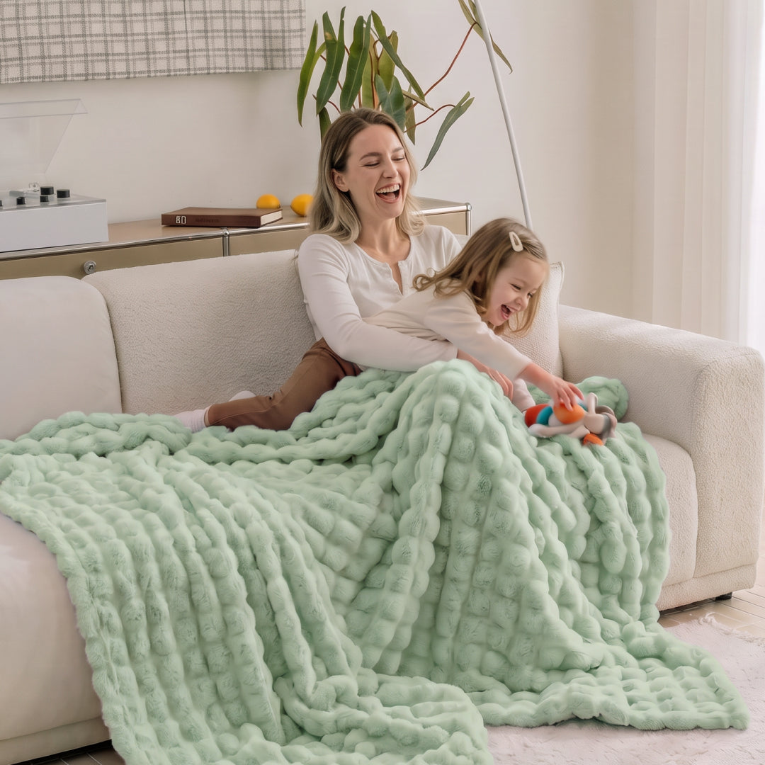 Faux Fur Bubble Sofa Throw | Large, 180 cm Wide, 6 Colours