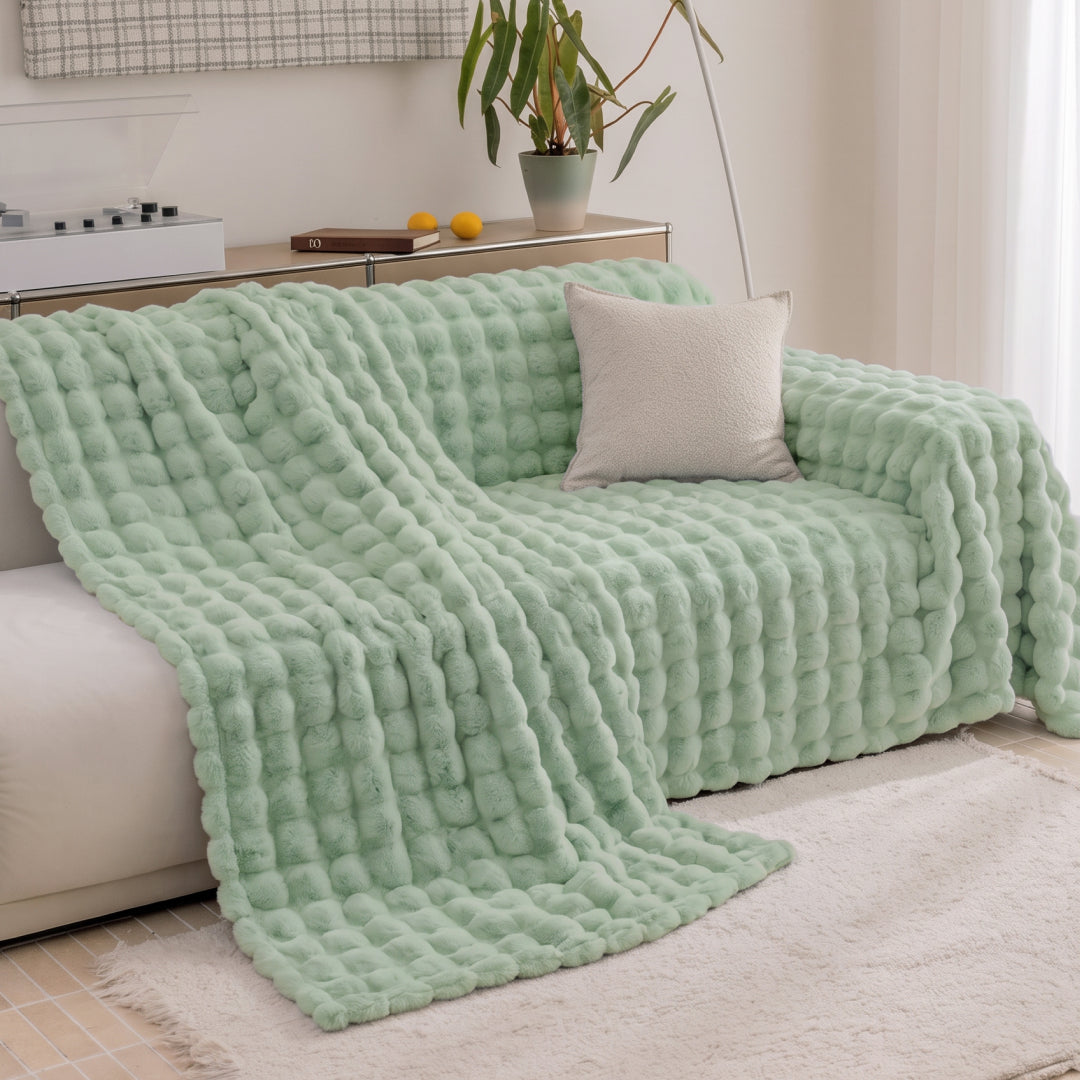 Faux Fur Bubble Sofa Throw | Large, 180 cm Wide, 6 Colours