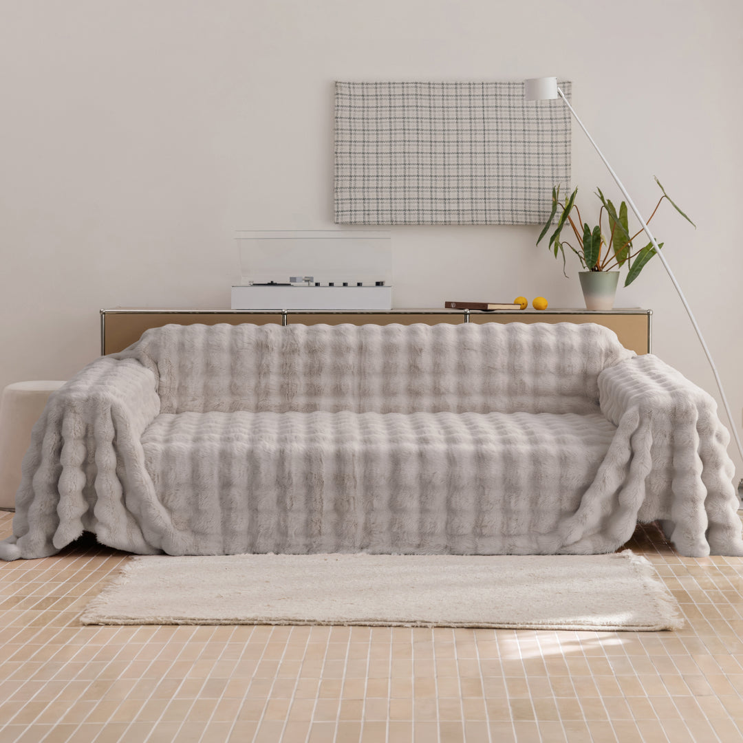 Faux Fur Bubble Sofa Throw | Large, 180 cm Wide, 6 Colours
