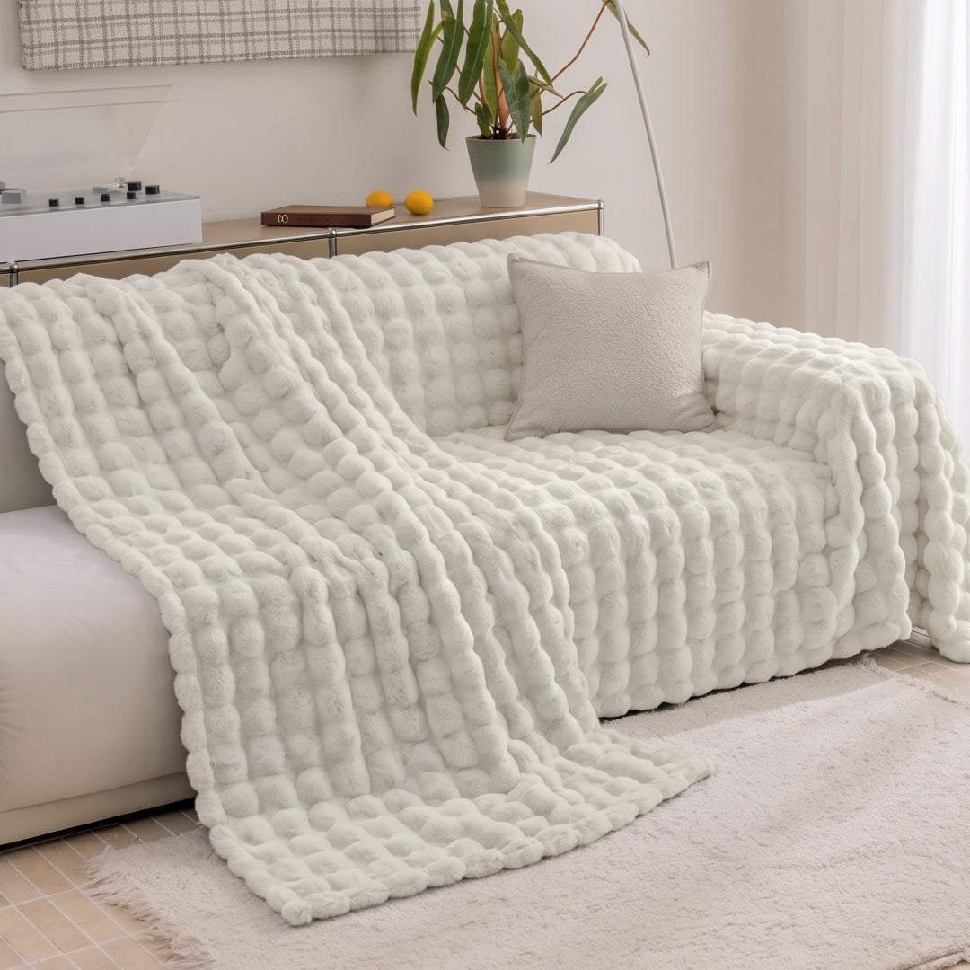 Faux Fur Bubble Sofa Throw | Large, 180 cm Wide, 6 Colours
