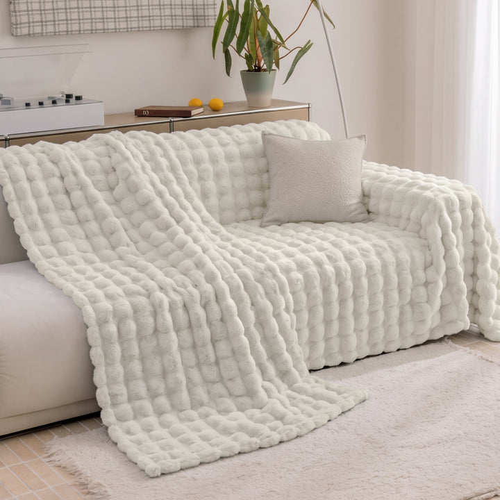 Faux Fur Bubble Sofa Throw | Large, 180 cm Wide, 6 Colours