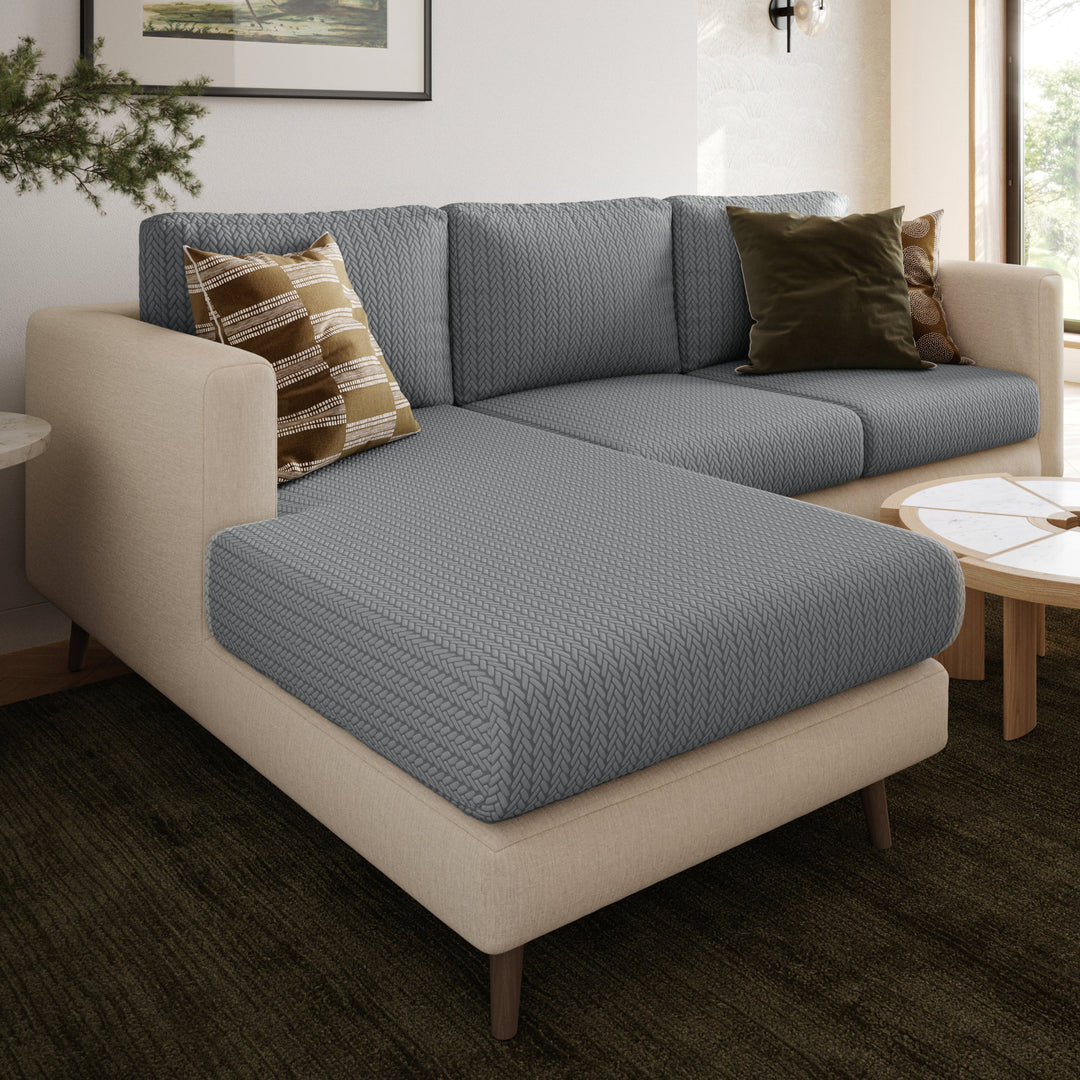 Stretch Sofa Cushion Cover | Wheat Jacquard, 10 Colours