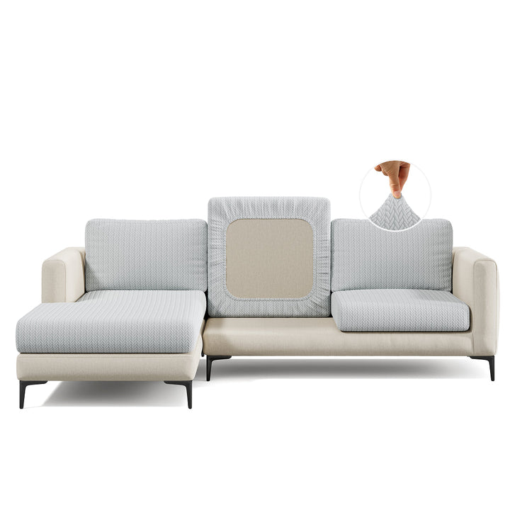 Stretch Sofa Cushion Cover | Wheat Jacquard, 10 Colours