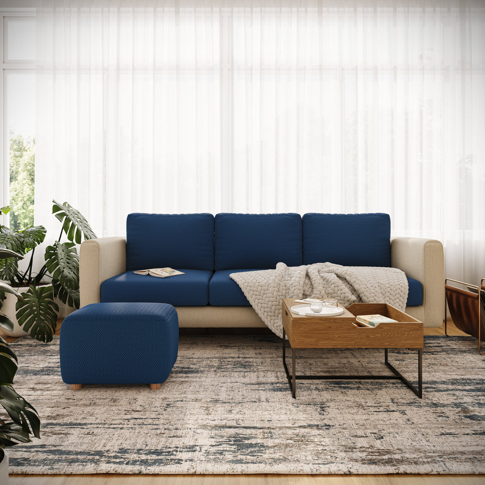 Stretch Ottoman Cover | Jacquard, 11 Colours