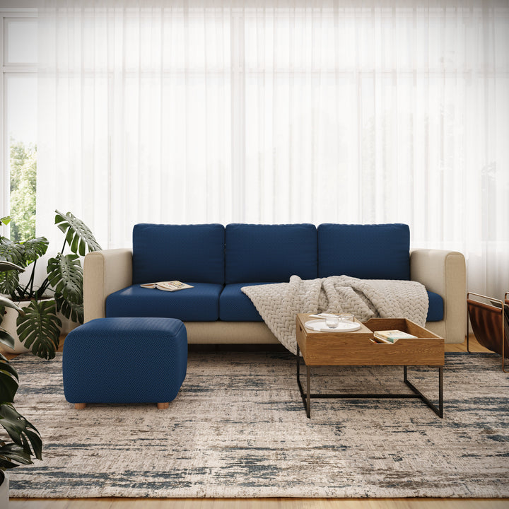 Stretch Ottoman Cover | Jacquard, 11 Colours