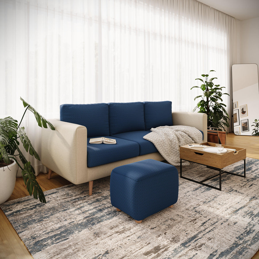 Stretch Ottoman Cover | Jacquard, 11 Colours